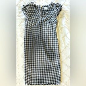 Calvin Klein, black and white plaid dress